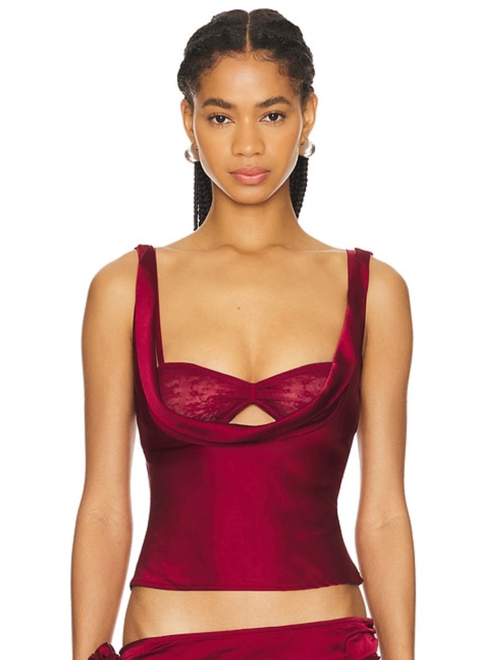 LIONESS Delilah Top in Burgundy Size M - Picture 1 of 13